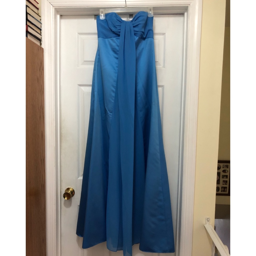 David’s Bridal Long Strapless Dress